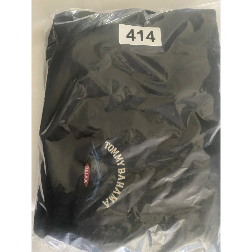 Tommy Bahama Relax Mens Black Swim Trunks Marlin Logo Mesh Lined Shorts Large
